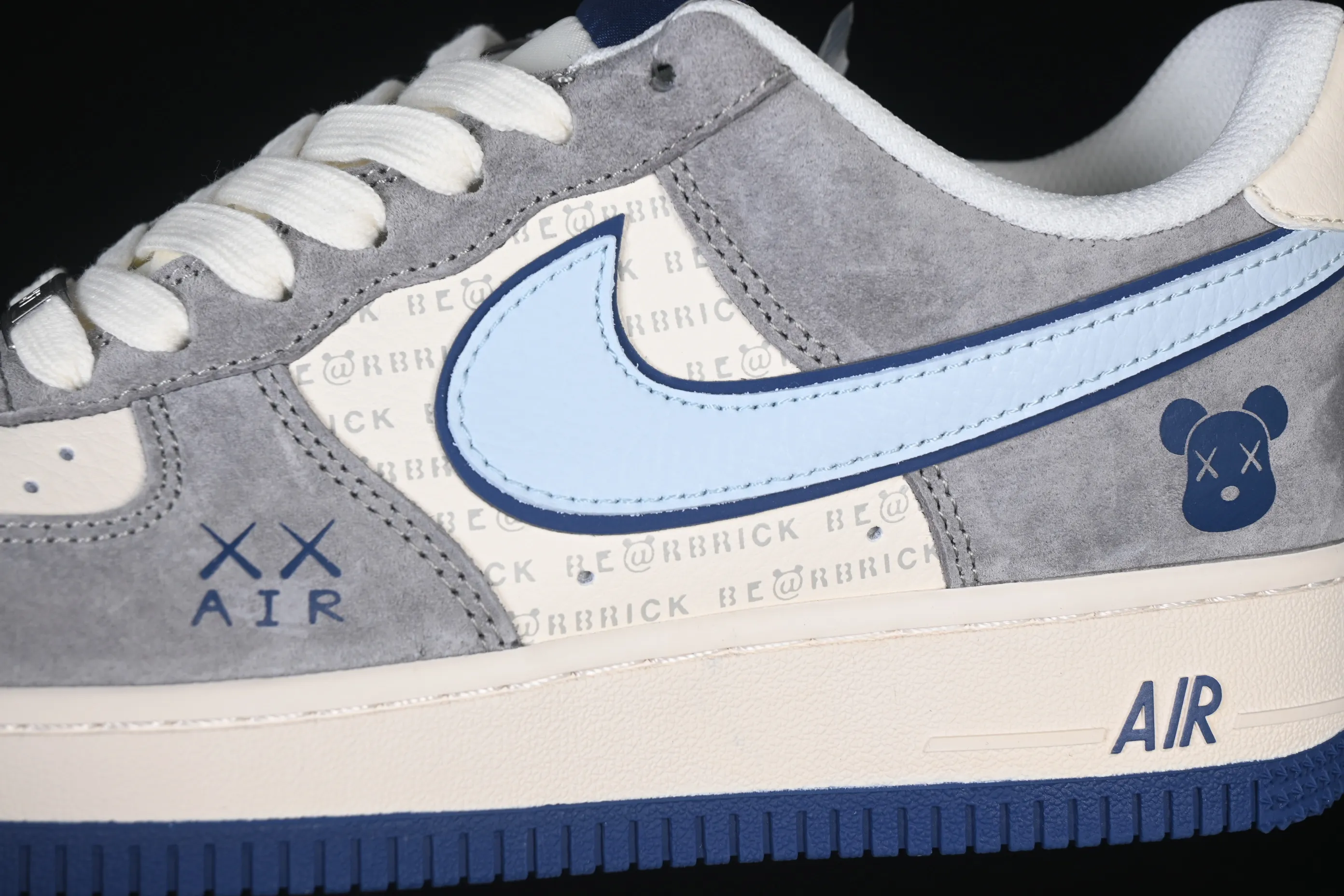 All categories Nk Air Force 1 Air Force series Nk Air Force 1 Low Air Force low top Nike Air Force 1'07 Low Violent Bear joint white blue gray suede Air Force 1 low top casual sneakers XD9314-610